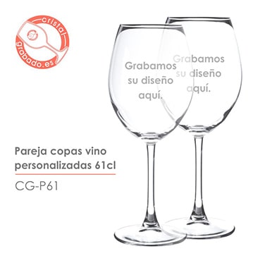 Copas de vino personalizadas